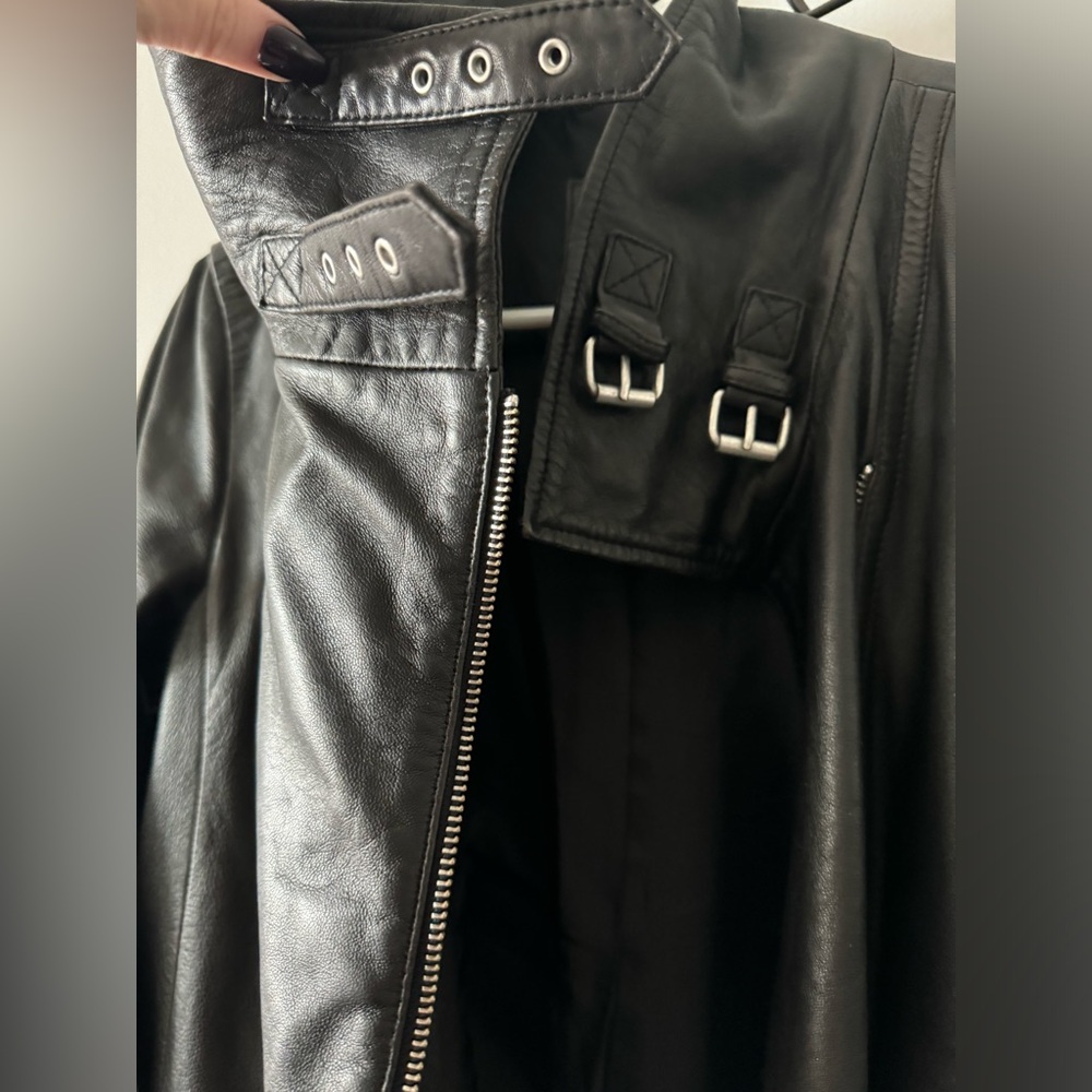 AllSaints leather biker jacket - Picture 2 of 5
